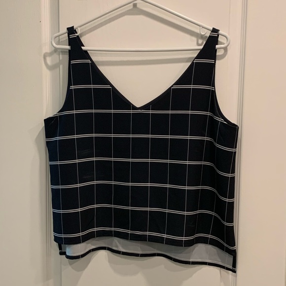Grid Pattern Navy Cami - Picture 2 of 9